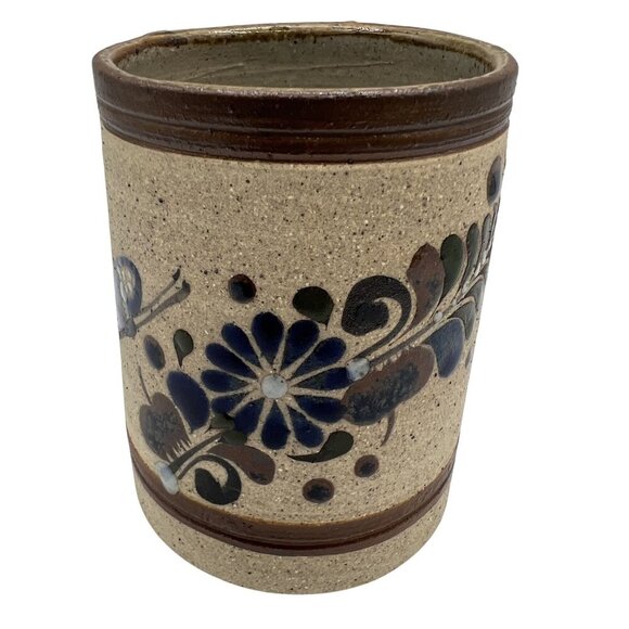 Vintage Mexican Folk Art Gardiel Pottery Mexico Signed Mug Vase Set Collectable - Picture 7 of 15